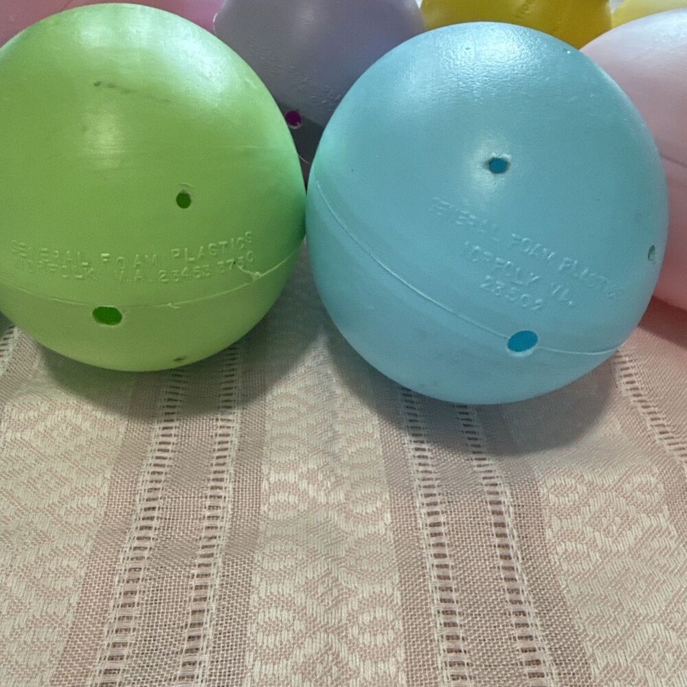 Easter Egg Blow Mold 8” Lot Of 10 Eggs Vintage General Foam Plastics & Unbranded - Picture 11 of 16